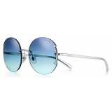 Tiffany & Co. - Round Sunglasses - Silver Blue - Tiffany T Collection - Tiffany & Co. Eyewear