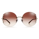 Tiffany & Co. - Round Sunglasses - Gold Brown - Tiffany T Collection - Tiffany & Co. Eyewear