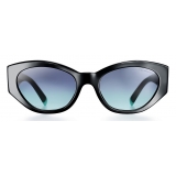 Tiffany & Co. - Occhiale da Sole Ovali - Nero Blu - Collezione Tiffany T - Tiffany & Co. Eyewear