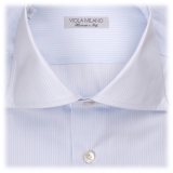 Viola Milano - Long Sleeve Shirt - Navy Stripe - Handmade in Italy - Luxury Exclusive Collection