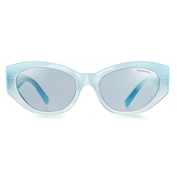 Tiffany & Co. - Occhiale da Sole Ovali - Azzurro - Collezione Tiffany T - Tiffany & Co. Eyewear