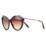 Tiffany & Co. - Cat Eye Sunglasses - Brown Tortoiseshell - Tiffany T Collection - Tiffany & Co. Eyewear