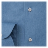 Viola Milano - Denim Shirt - Denim - Handmade in Italy - Luxury Exclusive Collection