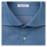 Viola Milano - Denim Shirt - Denim - Handmade in Italy - Luxury Exclusive Collection
