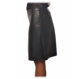 Ottod'Ame - Skirt in Python Printed Eco-Leather - Black - Skirt - Luxury Exclusive Collection