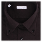 Viola Milano - Solid Cotton/Jersey Shirt Shirt - Black - Handmade in Italy - Luxury Exclusive Collection