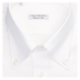 Viola Milano - American Oxford Shirt - White - Handmade in Italy - Luxury Exclusive Collection