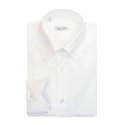 Viola Milano - American Oxford Shirt - White - Handmade in Italy - Luxury Exclusive Collection