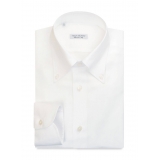 Viola Milano - American Oxford Shirt - White - Handmade in Italy - Luxury Exclusive Collection