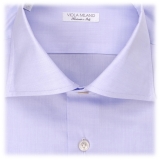 Viola Milano - Camicia a Tinta Unita - Viola Blu - Handmade in Italy - Luxury Exclusive Collection