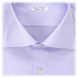 Viola Milano - Solid Color Shirt - Viola Blue - Handmade in Italy - Luxury Exclusive Collection