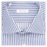 Viola Milano - Multi Stripe Shirt - Blue Mix - Handmade in Italy - Luxury Exclusive Collection