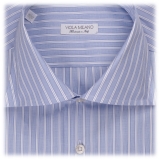 Viola Milano - Camicia Multi Riga -  Mix Azzurro - Handmade in Italy - Luxury Exclusive Collection