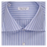 Viola Milano - Multi Stripe Shirt - Light Blue Mix - Handmade in Italy - Luxury Exclusive Collection
