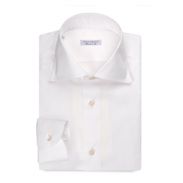 Viola Milano - Solid Carlo Riva Shirt - White - Handmade in Italy - Luxury Exclusive Collection