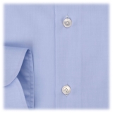 Viola Milano - Camicia a Tinta Unita - Azzurro - Handmade in Italy - Luxury Exclusive Collection