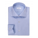 Viola Milano - Solid Color Shirt - Light Blue - Handmade in Italy - Luxury Exclusive Collection