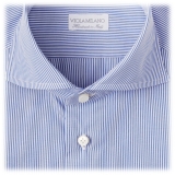 Viola Milano - Classic Stripe Shirt - Navy and White - Handmade in Italy - Luxury Exclusive Collection