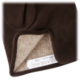 Viola Milano - Suede Gloves with Cashmere Lining - Brown - Handmade in Italy - Luxury Exclusive Collection