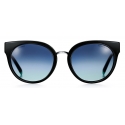 Tiffany & Co. - Occhiale da Sole Rotondi - Nero Blu - Collezione Tiffany T - Tiffany & Co. Eyewear