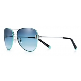 Tiffany & Co. - Pilot Sunglasses - Silver Blue - Tiffany T Collection - Tiffany & Co. Eyewear