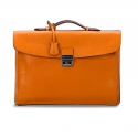 Viola Milano - Traveller Briefcase - Orange - Handmade in Italy - Luxury Exclusive Collection