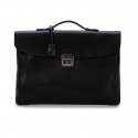 Viola Milano - Traveller Briefcase - Black - Handmade in Italy - Luxury Exclusive Collection