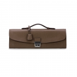 Viola Milano - Traveller Briefcase - Taupe - Handmade in Italy - Luxury Exclusive Collection
