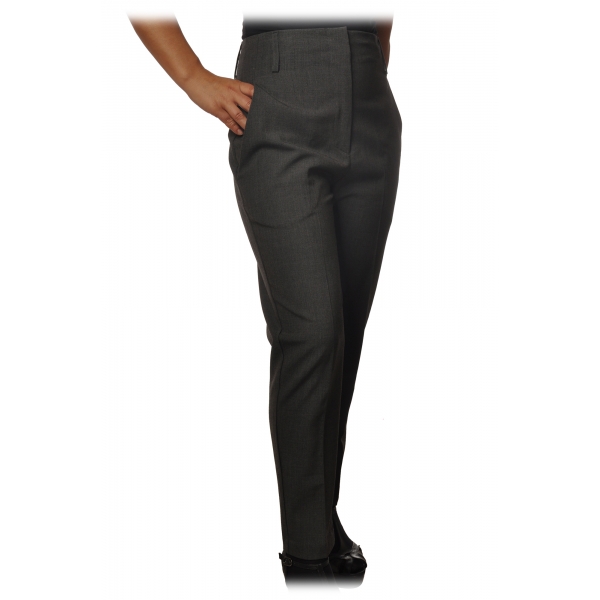 Ottod'Ame - Soft Leg Trousers - Grey - Trousers - Luxury Exclusive  Collection - Avvenice
