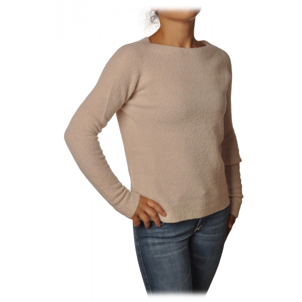 Ottod'Ame - Sweater in Strech Yarn - Powder Pink - Sweater - Luxury Exclusive Collection