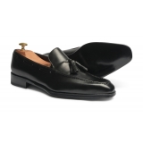 Viola Milano - Milanese Calf Leather Loafer - Black - Handmade in Italy - Luxury Exclusive Collection