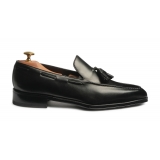 Viola Milano - Milanese Calf Leather Loafer - Black - Handmade in Italy - Luxury Exclusive Collection