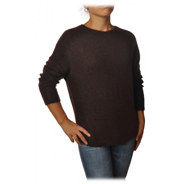Ottod'Ame - Sweater in Strech Yarn - Brown - Sweater - Luxury Exclusive Collection