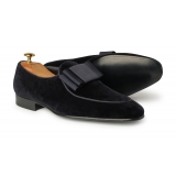 Viola Milano - Milanese Velvet Tuxedo Loafers - Black - Handmade in Italy - Luxury Exclusive Collection