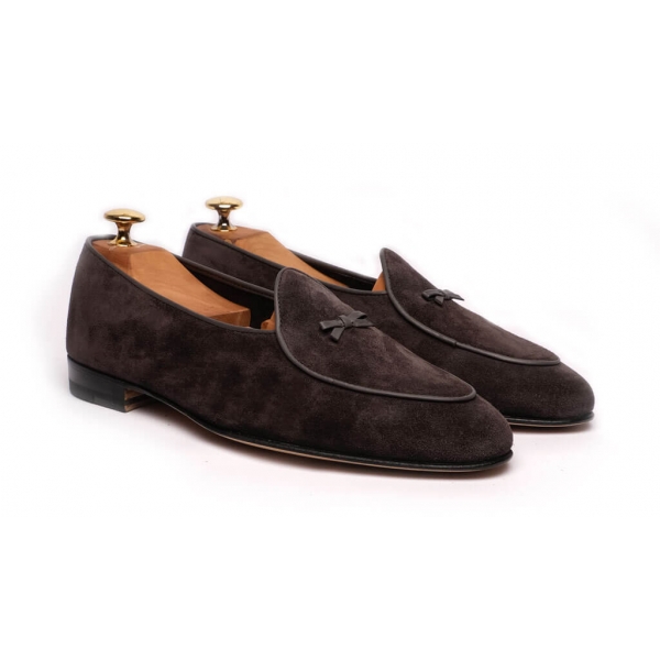 Viola Milano - Unlined Belgian Loafer - Grey - Handmade in Italy - Luxury Exclusive Collection