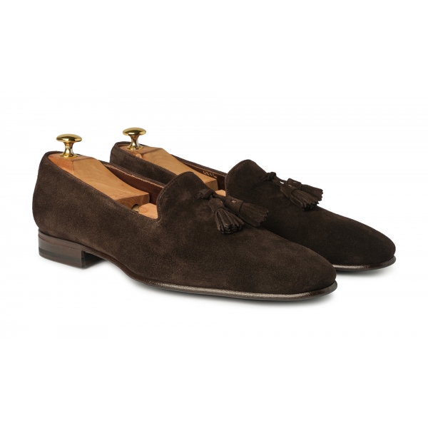 Viola Milano - Milanese Suede Loafer - Brown - Handmade in Italy - Luxury Exclusive Collection