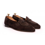 Viola Milano - Unlined Belgian Loafer - Tobacco - Handmade in Italy - Luxury Exclusive Collection