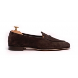Viola Milano - Unlined Belgian Loafer - Tobacco - Handmade in Italy - Luxury Exclusive Collection