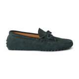 Viola Milano - Gommino Suede Loafer - Forest - Handmade in Italy - Luxury Exclusive Collection