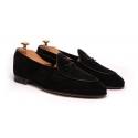 Viola Milano - Unlined Belgian Loafer - Black - Handmade in Italy - Luxury Exclusive Collection