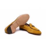 Viola Milano - Unlined Belgian Loafer - Citrus - Handmade in Italy - Luxury Exclusive Collection