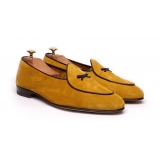Viola Milano - Unlined Belgian Loafer - Citrus - Handmade in Italy - Luxury Exclusive Collection