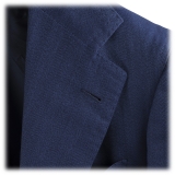 Viola Milano - Sartorial Half-Lined Wool and Silk Blazer – Blu - Handmade in Italy - Luxury Exclusive Collection