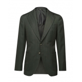 Viola Milano - Sartorial Half-Lined Wool and Silk Blazer - Green - Handmade in Italy - Luxury Exclusive Collection