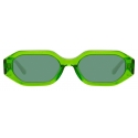 The Attico - Irene Angular Sunglasses in Green - ATTICO14C3SUN - Sunglasses - Official - Eyewear by Linda Farrow