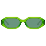 The Attico - Irene Angular Sunglasses in Green - ATTICO14C3SUN - Sunglasses - Official - Eyewear by Linda Farrow