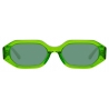 The Attico - Irene Angular Sunglasses in Green - ATTICO14C3SUN - Sunglasses - Official - Eyewear by Linda Farrow
