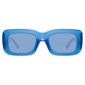 The Attico - Marfa Rectangular Sunglasses in Blue - ATTICO3C12SUN - Sunglasses - Official - Eyewear by Linda Farrow