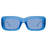 The Attico - Marfa Rectangular Sunglasses in Blue - ATTICO3C12SUN - Sunglasses - Official - Eyewear by Linda Farrow