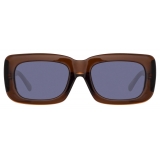 The Attico - Marfa Rectangular Sunglasses in Blue - ATTICO3C12SUN - Sunglasses - Eyewear by Linda Farrow